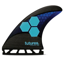 Load image into Gallery viewer, Medium Futures AM1 Techflex Thruster (Blue/Cyan)

